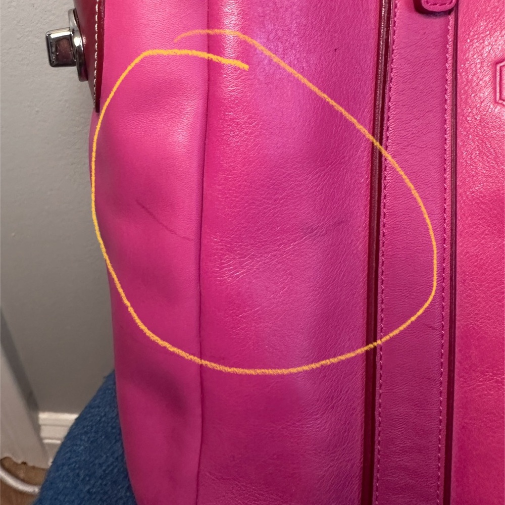 Coach Pink Leather Tote - Picture 13 of 13